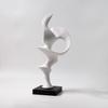 Abstract Resin Handicrafts Geometric Rotating Dancer Sculpture White Statue Decorative Figurines Home Decoration Accessories