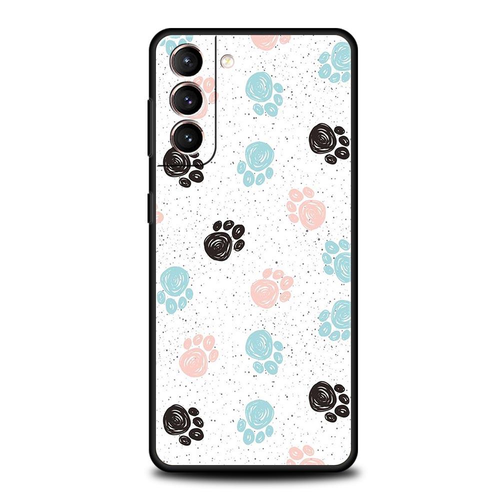 Чехол для телефона Love Flower Art для Samsung Galaxy S24 S23 Ultra S22 S21 S20 FE 5G S10 S10E S9 Plus S8 Мягкий силиконовый черный чехол