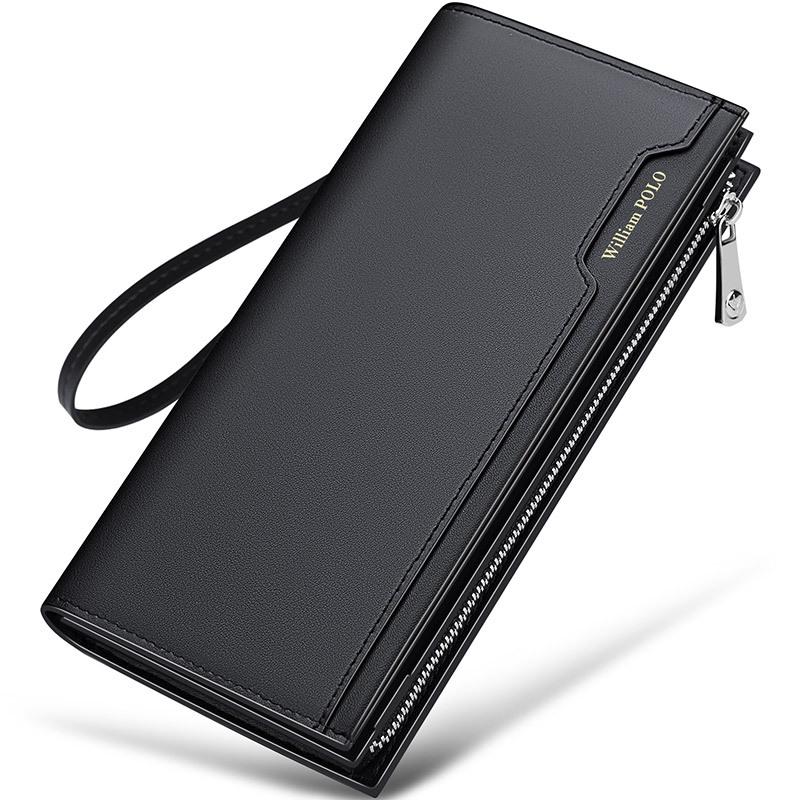 Мужской длинный кошелек и держатель для карт King Paul из натуральной кожи с отделениями для нескольких карт