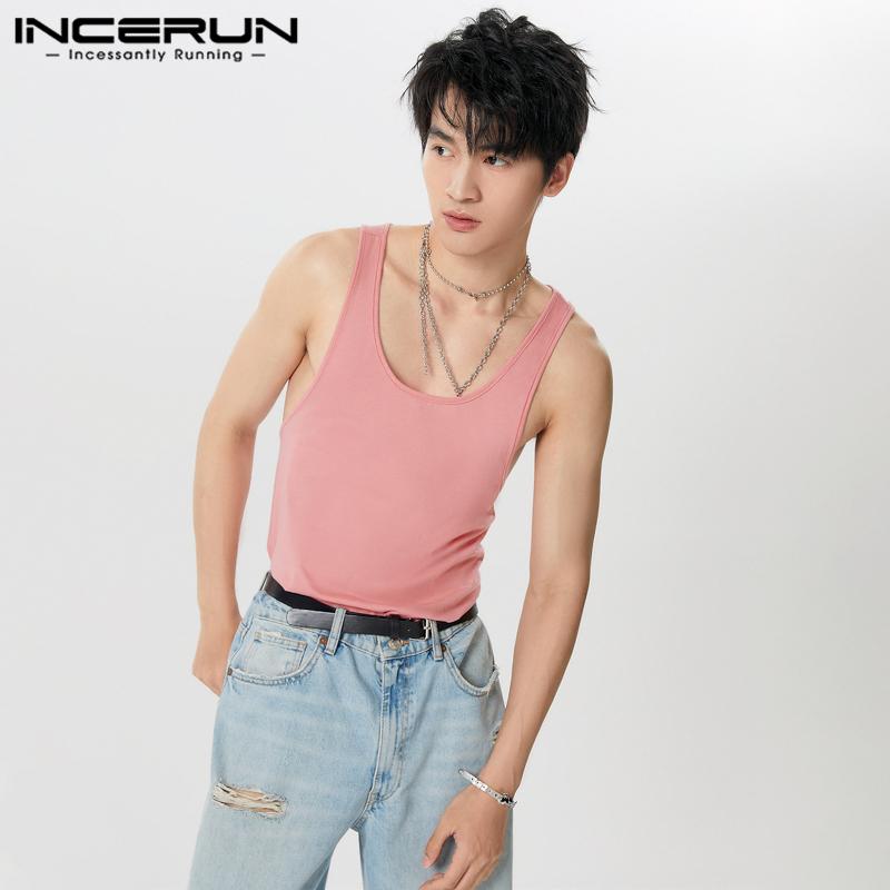 INCERUN Мужские повседневные летние майки без рукавов на бретелях с футболками