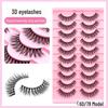 10 пар 3D многослойных завитых накладных ресниц для европейского и американского макияжа