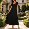 Breathable Summer Dress Long Nightgown for Women Short Sleeve Crew Neck Lounge Relaxed Fit Night Casual A-Line T Shirt Comfortable