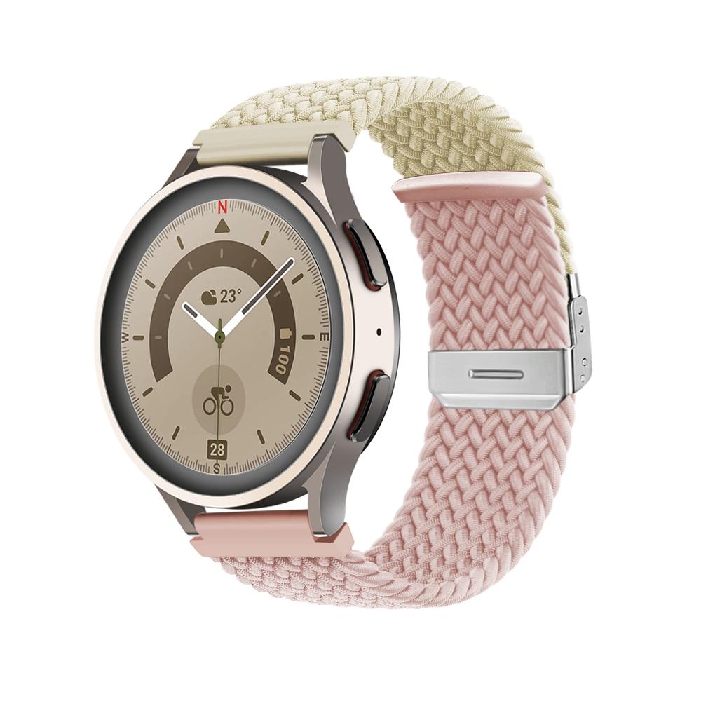 20mm/22mm Strap for Samsung Galaxy Watch 4 5 Pro Active 2 Gear S3 Braided Solo Loop Bracelet Correa Huawei Watch GT 2 3 Band