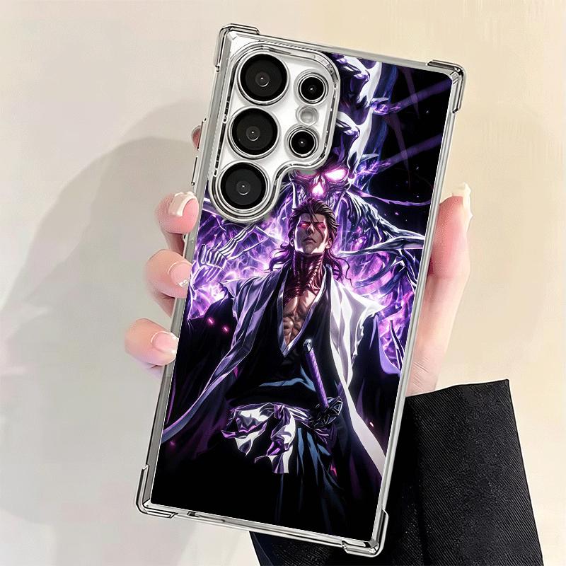 Bleach Aizen Sousuke Plating Phone Case For Samsung Galaxy S24 S25 FE S26 Edge S23 Ultra S22 S21 Plus S20 Anti-Fall Airabag Cove