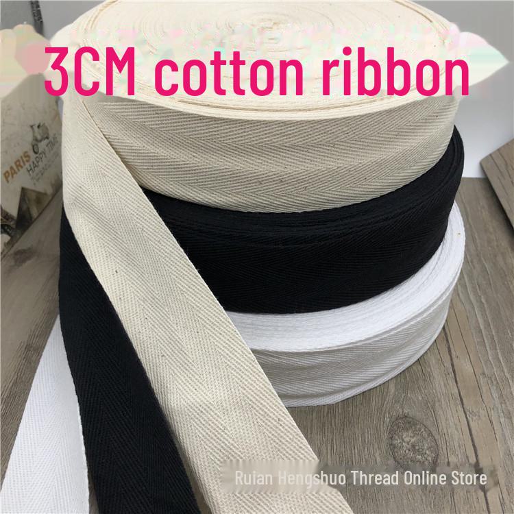 3 см белая и черная хлопковая тесьма с узором «елочка» для подшивания и домашнего текстиля