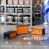 3 In 1 Stackable Rolling Tool Box Orange