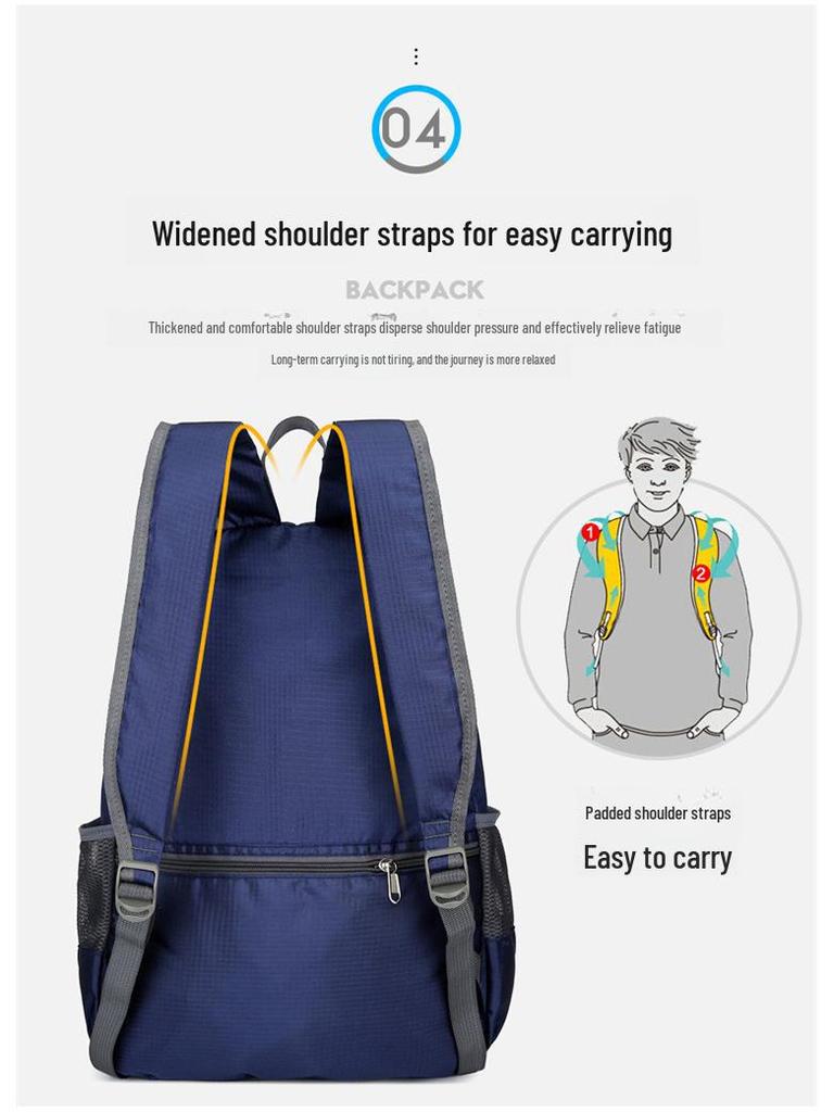 Унисекс легкий складной водонепроницаемый рюкзак для отдыха на природе: Портативная сумка для путешествий и альпинизма