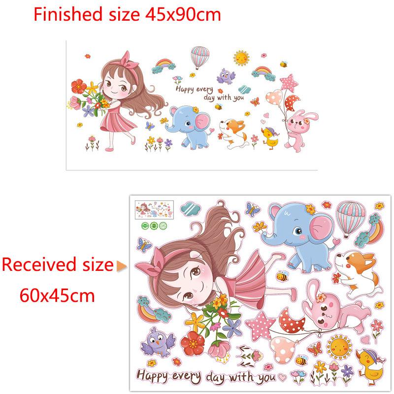 Милые наклейки для детской комнаты, водонепроницаемые наклейки на стену, самоклеящийся декор для детской, декоративные наклейки