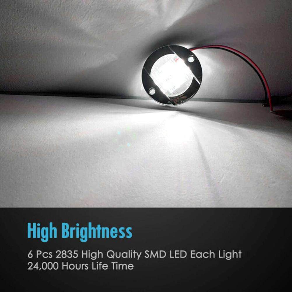 12В-24В постоянного тока Светодиодные кормовые огни Белый свет для кокпита Лампа Широкий угол свечения