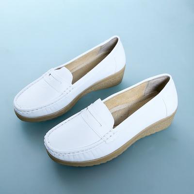 Мода 2024 Весна и Осень Новые Женские Корейские Универсальные Туфли На Плоской Подошве С Нескользящим Каблуком Дышащие и Нескользящие Женские Одиночные Туфли