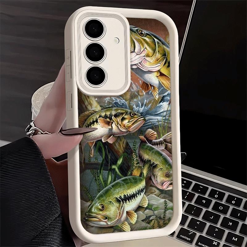 Чехол для телефона для Samsung Galaxy A17 A16 A15 A14 A13 Рыба Карп Удочка A56 A36 A26 A55 A35 A25 A54 A34 A24 A53 A33 A23 A07 A06