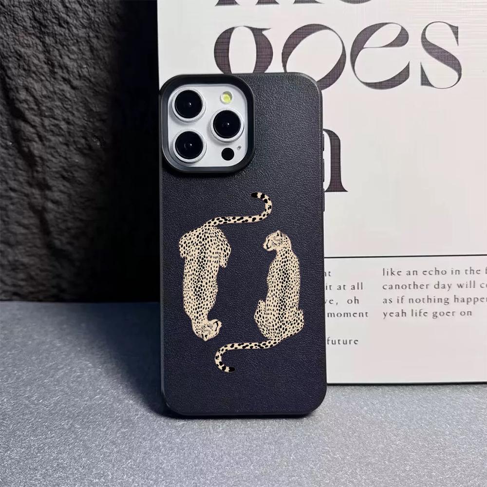 Чехол для телефона 'Гепард в полоску' Подходит для IPhone 17 Pro Max Air 16 15 Plus 14 13 12 11 Чехол-обложка Funda Для IPhone 16 15 14 Plus