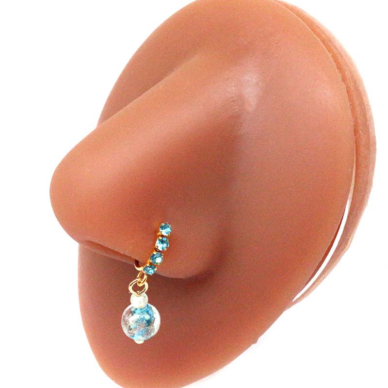 Gaby Cat Head Nose Stud with Butterfly, Five-Star, and Crown Designs - Piercing Jewelry