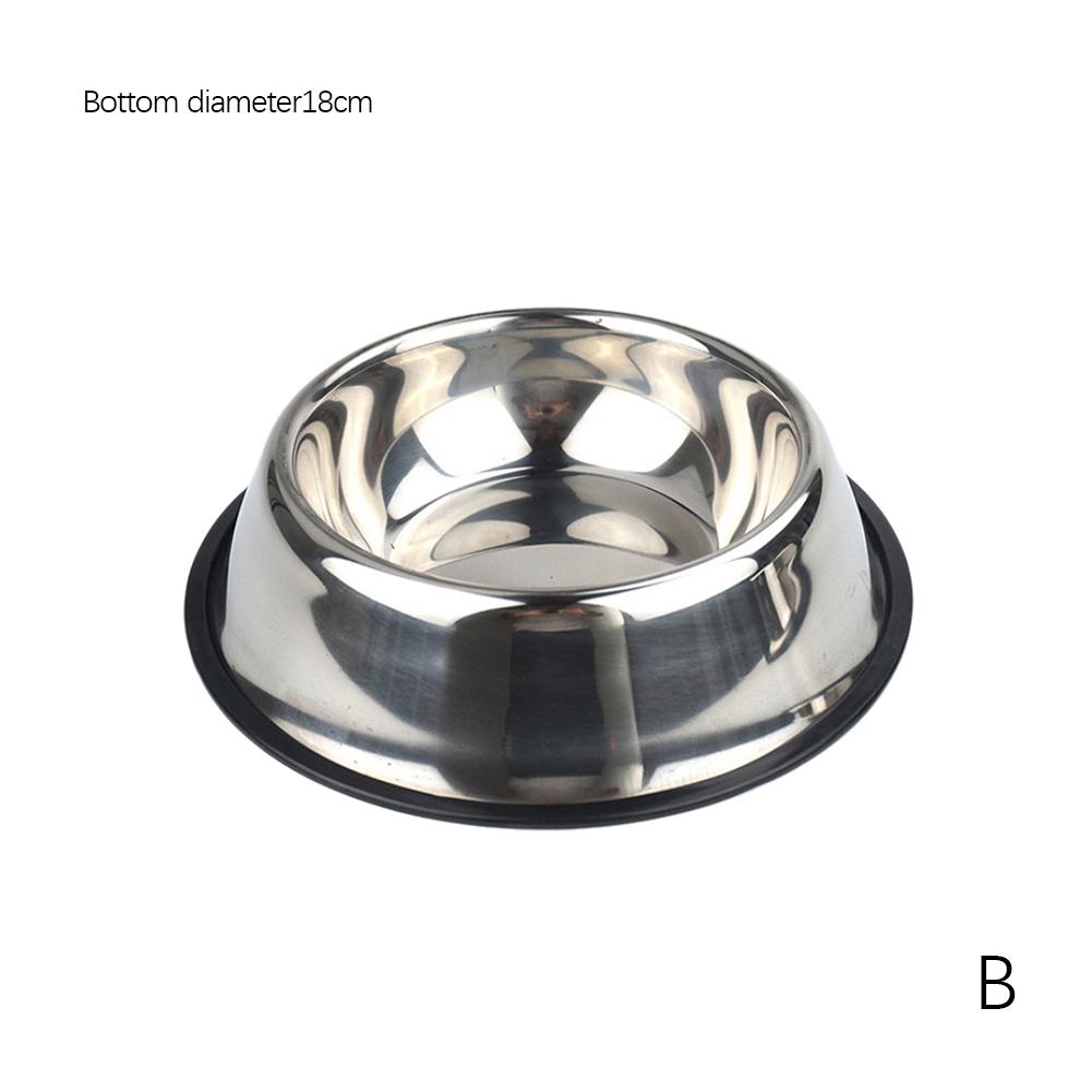 15/18/22CM Stainless Steel Dog Bowls,Lovely Pet Food Water Drink Dishes Feeder For Cat Puppy Dog Multi-Specification Anti-fall