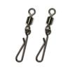 50 Pieces Stainless Steel Fishing Rolling Swivel with Hook Hook Fishing Accessories