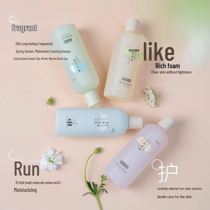 Jingzao Four Seasons Long-Lasting Fragrance Shower Gel Gift Set