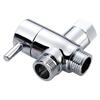 G1/2 дюйма 3-ходовой ABS-переключатель-тройник-конвертер Хромированный Новый для душевой головки Клапан-переключатель Трехходовой клапан распределения воды
