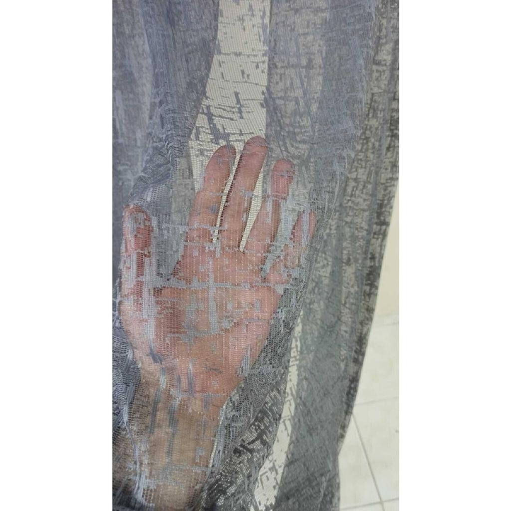 Гладильная серо-серая штора из тюля с узором Shandy 1x2, плиссированная прихожая, кухня, балконная занавеска