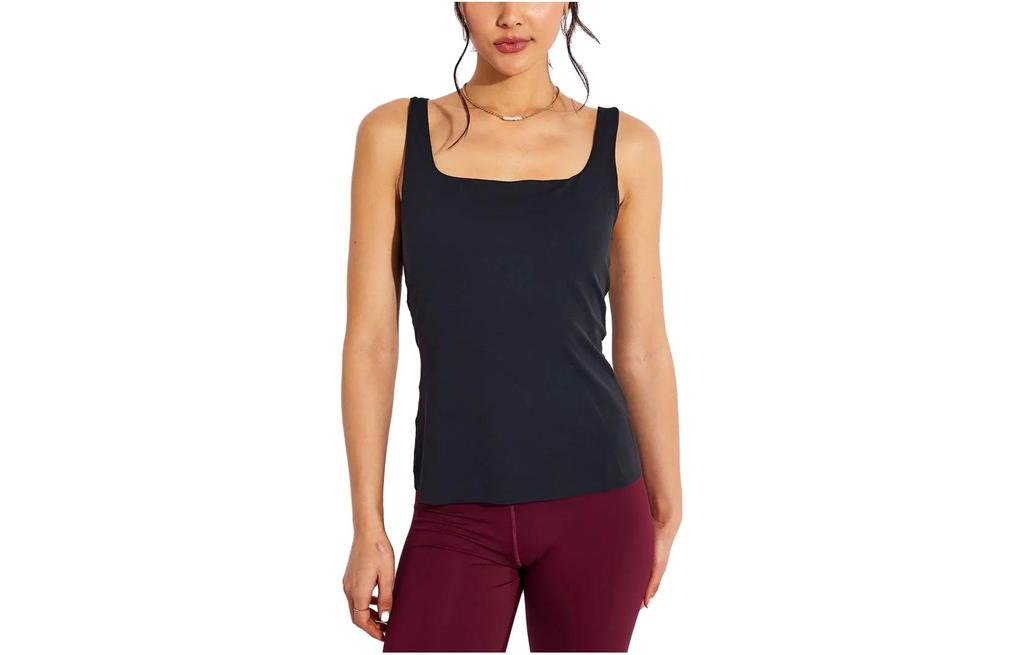 Nike Tank Tops Women's Black U Neck Moderate Straight Fit DA0723-010