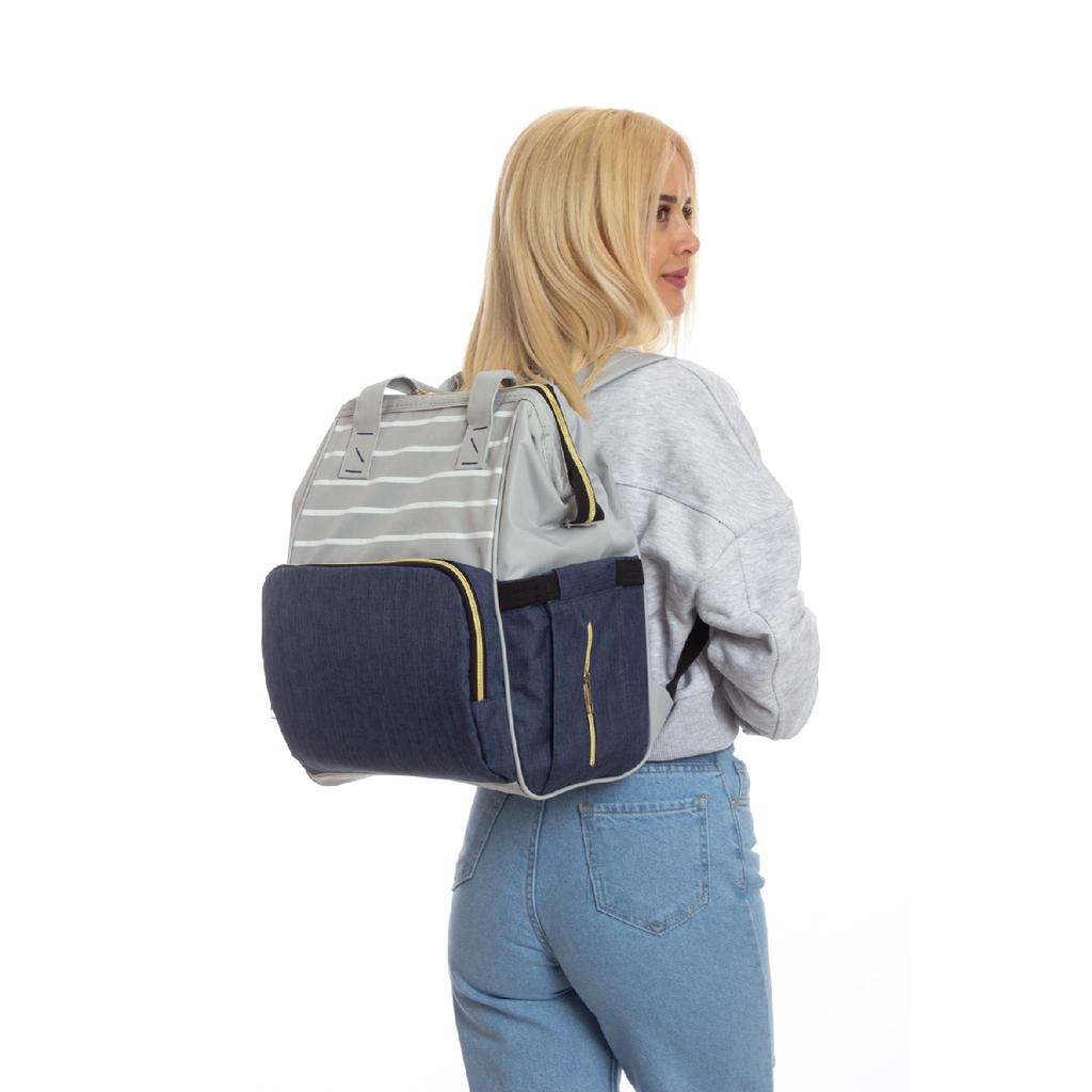 Черно-серый рюкзак для ухода за мамой и ребенком с бутылочкой-термосом, водонепроницаемая коляска с вешалкой