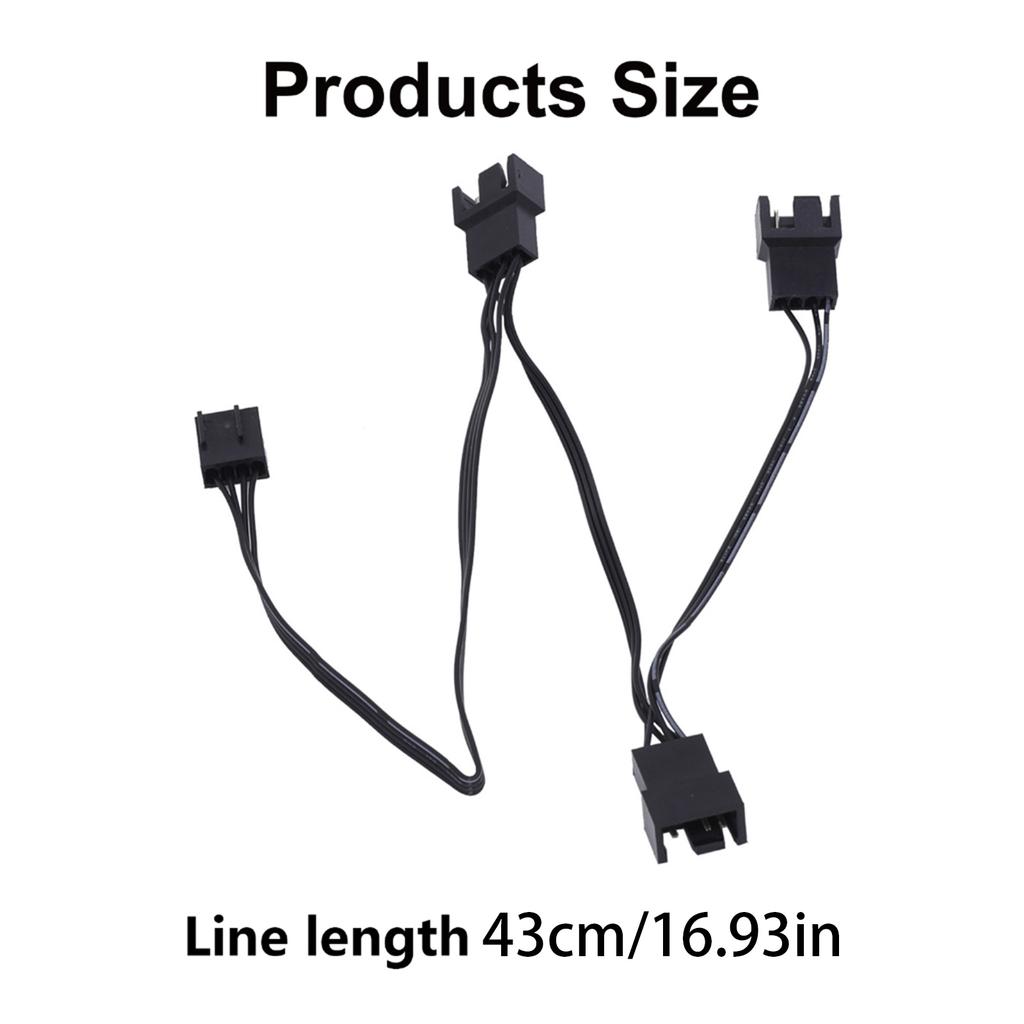 4-контактный PWM-разветвитель для вентилятора, 4-контактный 1-3-контактный PWM-разветвитель для вентилятора, разъем питания для вентиляторов охлаждения корпуса компьютера, 30 см