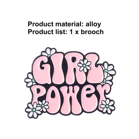Feminist Brooch Lovely Design Easily Wear Good Gloss Exquisite Jewelry Costume Accessories Girl Power