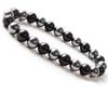 Terahertz Ore Hokutolite Black Bracelet 8mm Far Infrared Power Stone Inner Circumference 21cm Approx.