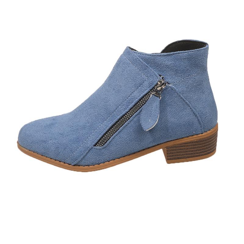 Новые короткие ботильоны с одним носком, остроносые, на толстом каблуке, на молнии сбоку, обувь больших размеров, Dr. Ботинки Мартенс для женщин