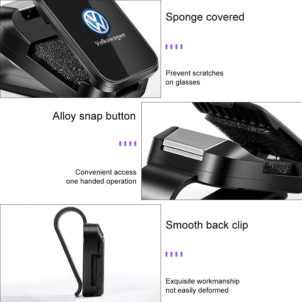 Hub Caps Car Eyeglass Clip Sunshade Sunglasses Holder Glasses Storage Clip For VW Volkswagen Polo Tiguan Passat Golf Jetta Lavid