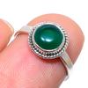 Natural Green Onex Gemstone Handmade 925 Sterling Silver Jewelry Ring S.6 n8E46