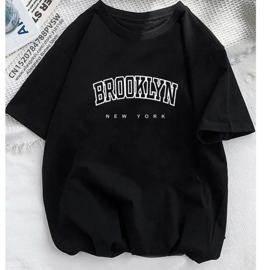 Женская футболка с принтом Brooklyn Letter, женская графика Harajuku 2023, уличная одежда, повседневная женская футболка Y2K
