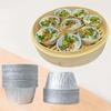 100Pcs Egg Tart Cup Grease-proof Disposable DIY Aluminum Foil Mini Oyster Tray for Outdoor BBQ