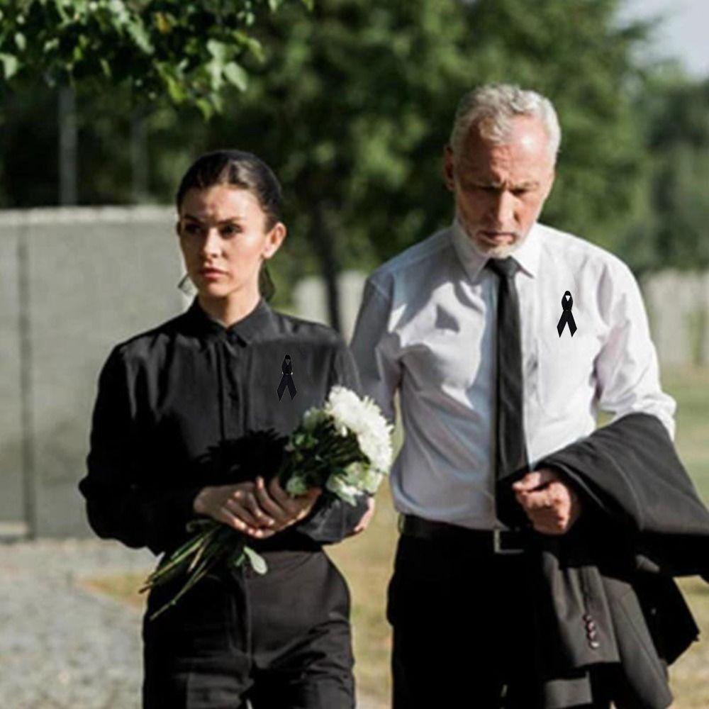 10 шт. Портативная мемориальная брошь-значок с черной лентой, сувенир, черный значок Королевы, черная траурная брошь-бант для похорон и траура