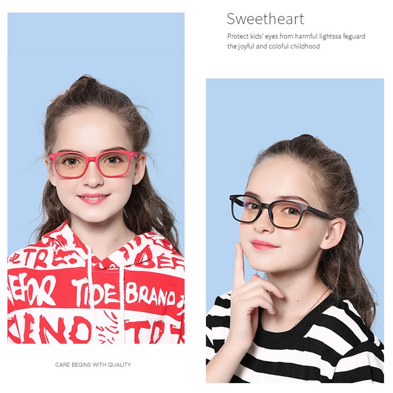 Maxjuli Молодежные очки для блокировки синего света для мальчиков и девочек, квадратные, с заклепками, гибкая резиновая оптическая оправа, очки, УФ 6604