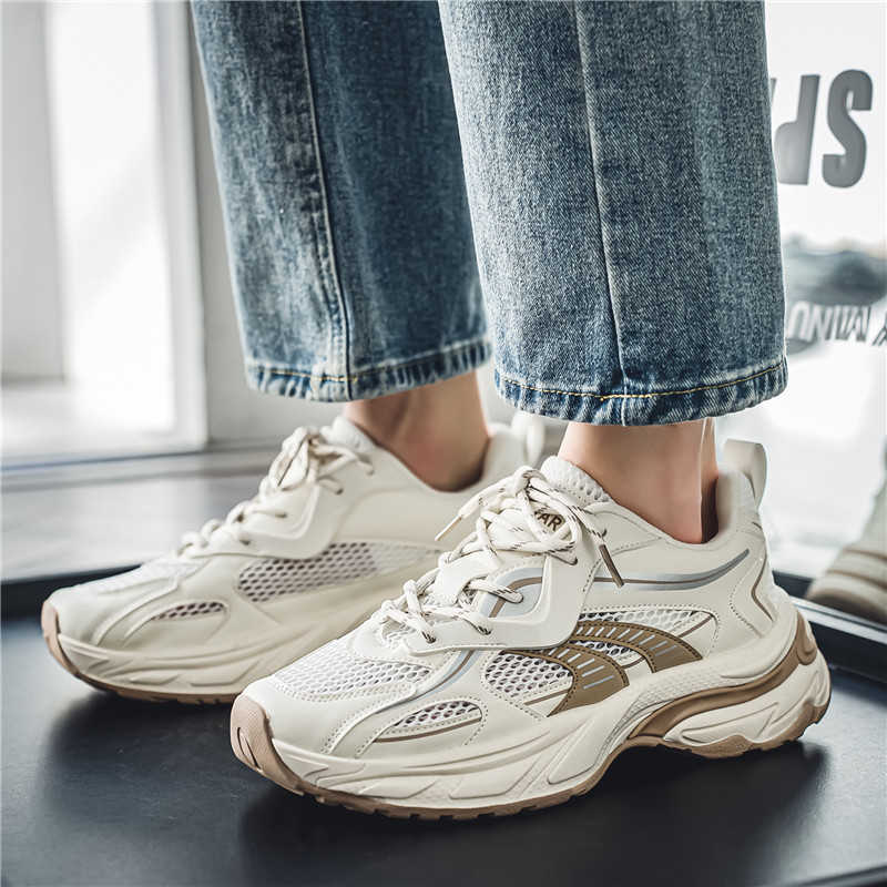 Fashion PU Leather Thick-heeled For Tourism And Hiking Mining Men's Shoes For Home Men Trekking Shoes Sneakers Sports Sabot Tenya