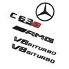 3D Черные Буквы Логотипа C63S Значок V8 BITURBO Наклейка Звезда на Заднюю Часть Автомобиля Эмблема AMG на Багажник Для Mercedes Benz AMG W205 C205 Аксессуары