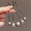 U-Shaped Hair Stick Pearl Hairpin Simple Headwear  Women