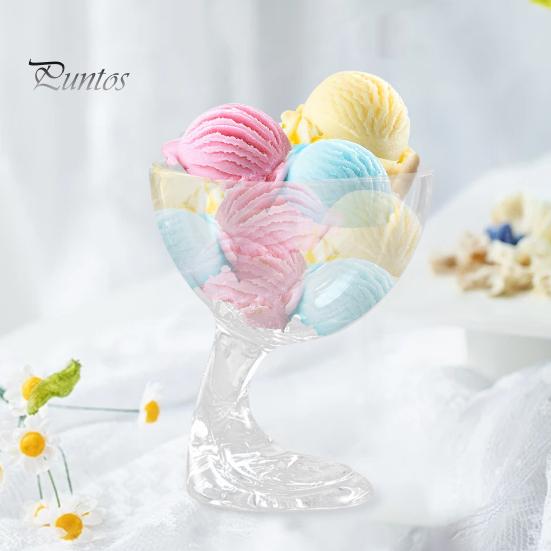 Летние стаканчики для мороженого, прозрачные толстые десертные миски для мороженого, фруктового пудинга, молочных коктейлей, многоразовые закуски, контейнер для приправ для домашней вечеринки