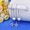 Новые серьги Star Pearl Ear Lines High-end Temperature Style с микровставками из циркона