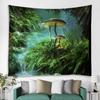 Скандинавский ins ветер фэнтези лесной пейзаж гобелен настенное художественное украшение богемное украшение эстетика комнаты украшение дома
