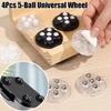 4Pcs Mute Furniture Casters Self Adhesive Universal  Pulley  Furniture Accessories