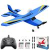 WORK RC Ready To Remote Control Easy To Fly RC Glider for Kids Beginners HAWK'S 2-Channel Airplane, Fly, 2.4GHz Plane, & (Blue)