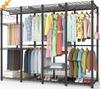AQRA Clothes 4 Large 4 Assembly Adjustable Shelf Clothing Storage Easy To with Pants Clothes Rack Width Depth Height 195 Rack, Sturdy, Layers,