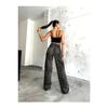 Women's Leopard Patterned High Waist Wide Leg Lycra Palazzo Pants