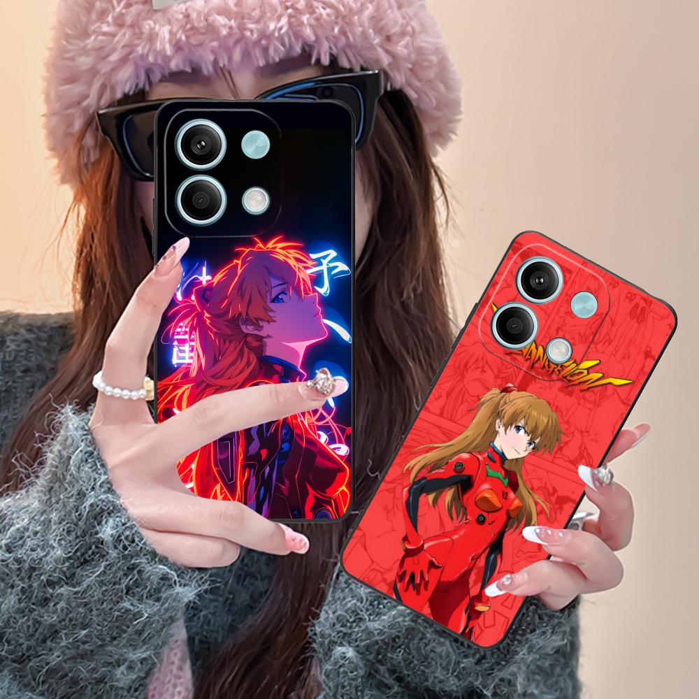 Аниме EV Аска Чехол для мобильного телефона для Xiaomi Redmi Note 14 13 12 11 S Pro Plus 4G 5G Цветной Печатный Чехол Чехол Красивый Роскошный