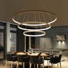 LED ceiling pendant lamp, chandelier, 3 rings, 76w, gold color, adjustable, NEUTRAL