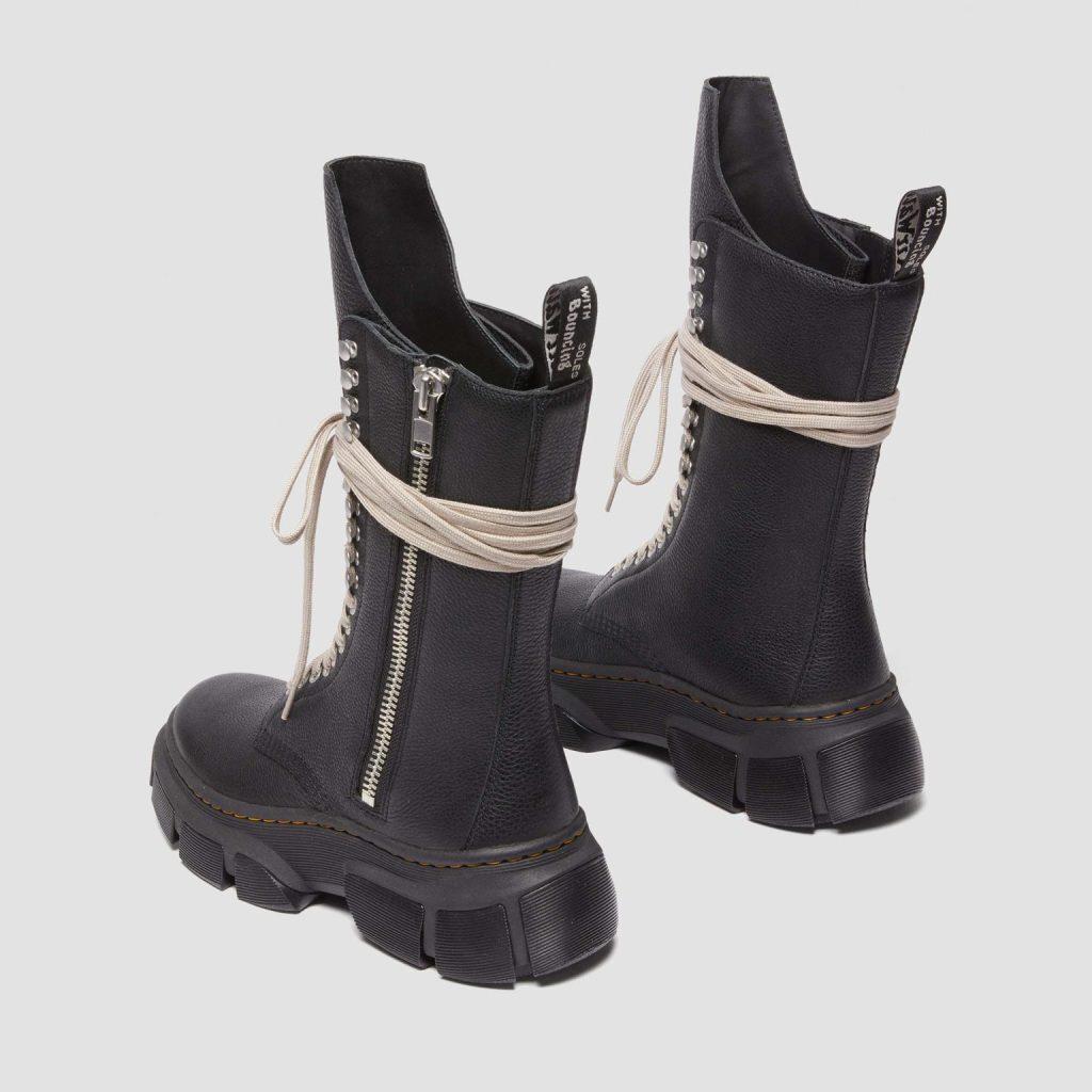 31750001 Рик Оуэнс Др. Ботинки Martens 1918 DMXL до середины икры Черные (Мужской)