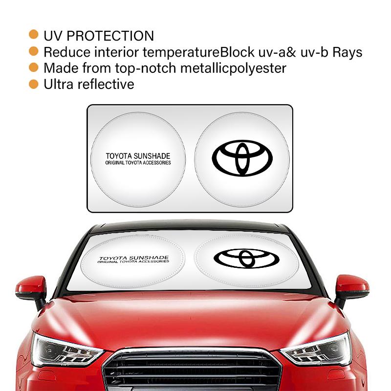 Car interior stickers Car Windshield Sunshade Cover Sun DRTEY6 Visor UV Protector For Toyota Corolla Camry rav4 Yaris hilux prius PRODA
