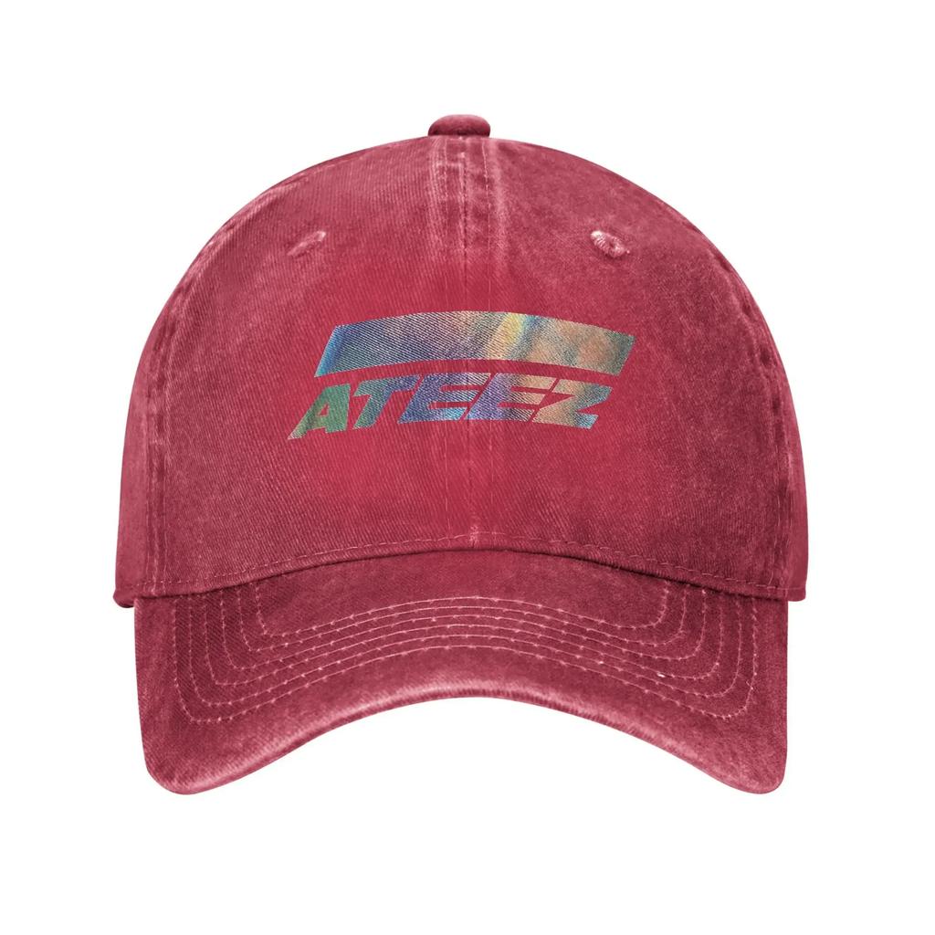 Singer Team ATEEZed Washed Baseball Cap yk Retro Sun Hip Hop Hats Spring Unisex Unisex Outdoor Gym Snapback Cap