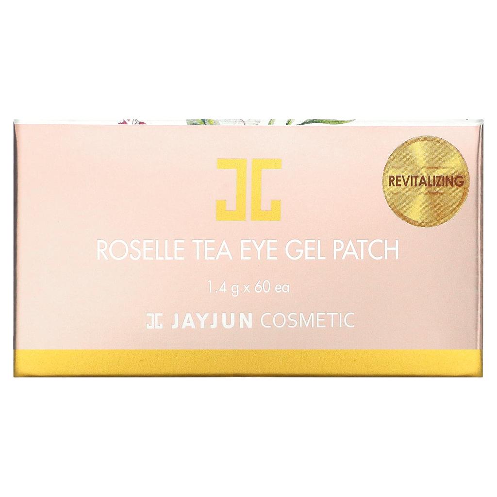Jayjun Cosmetic, патчи-гели для кожи вокруг глаз с чаем Rosel Tea, восстанавливающие, 60 патчей, 1,4 г (0,04 унции) каждый
